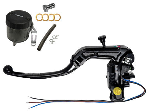 Accossato PRS 16x17-18-19 ABE 61454 Homologated Radial Brake Master Cylinder with Folding Lever and Oil Reservoir Kit Included