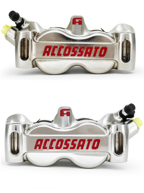 Accossato CNC Machined Monoblock Radial Brake Caliper 100mm Wheelbase With Titanium Pistons