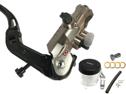 Accossato PRS 16x17-18-19 ABE 61454 Homologated Radial Brake Master Cylinder with Folding Lever and Oil Reservoir Kit Included