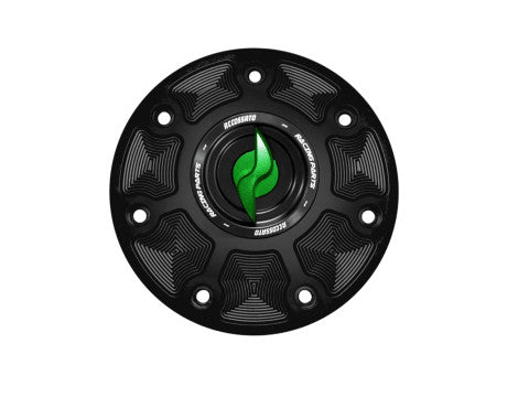 Tank filler cap for KTM motorbikes with quick release machined from billet aluminium