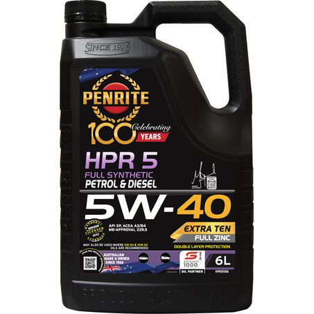 HPR05006 - Penrite HPR 5 Full Synthetic 5W-40 Engine Oil 6L