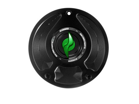 Tank filler cap for Honda motorbikes with quick release machined from billet aluminium