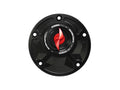 Tank filler cap for MV Agusta motorbikes with quick release machined from billet aluminium