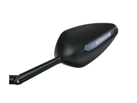 Pair of rearview mirrors with CNC machined colored inserts