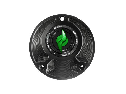 Tank filler cap for Yamaha motorbikes with quick release machined from billet aluminium