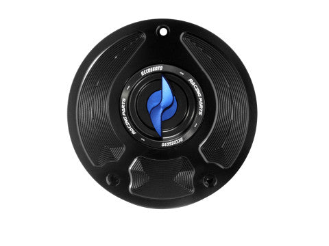 Tank filler cap for Honda motorbikes with quick release machined from billet aluminium
