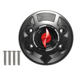 Tank filler cap for BMW motorbikes with quick release machined from billet aluminium
